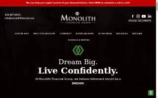 Monolith Financial Group website