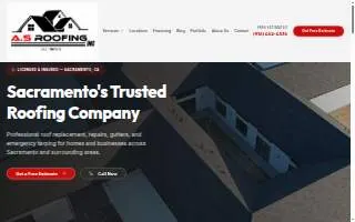 A.S Roofing Inc. website