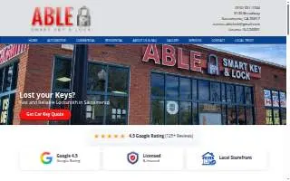 Able Smart Key & Lock website