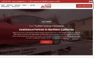 Amu Towing of Sacramento website