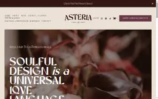 Asteria Florals website