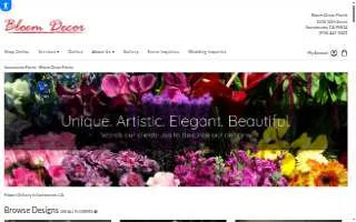 Bloem Decor Florist website