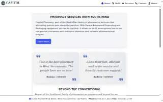 Capitol Pharmacy of Sacramento website