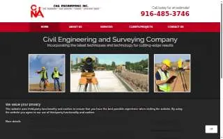 CNA Engineering of Sacramento website