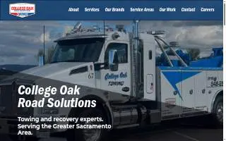 College Oak Towing of Sacramento website