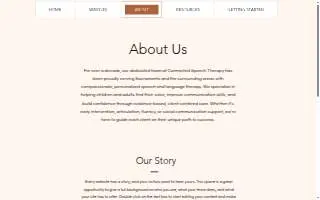 Connected Speech Therapy, Inc. of Sacramento website