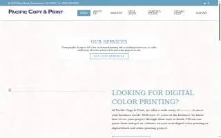 Copy & Print of Sacramento website