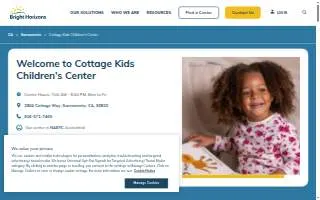 Cottage Kids Children's Center website