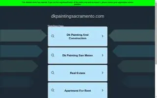 DK Painting Company of Sacramento website