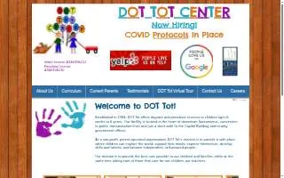 Dot Tot Child Care Center website