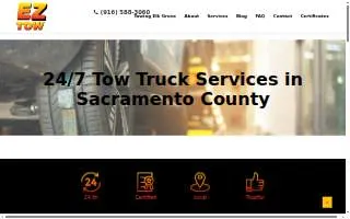 Easy Towing of Sacramento website