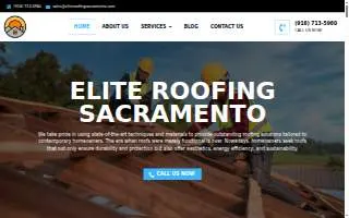 Elite Roofing Sacramento website