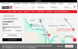 Floor & Decor of Sacramento website