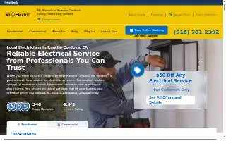 Mr. Electric of Rancho Cordova website