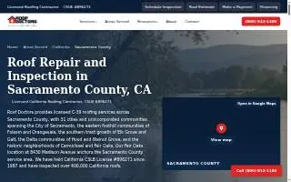 Roof Doctors Sacramento County website