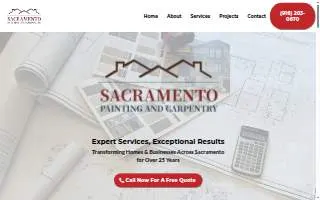 Sacramento Painting & Carpentry website