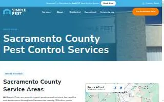 Simple Pest Management of Sacramento website