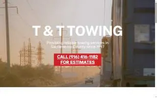 T & T Towing website