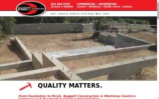 Baggett Construction, Inc. website