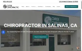 Cater Chiropractic website
