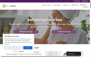 DirectDerm of Salinas website