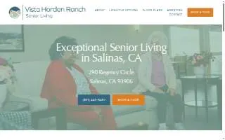 Vista Harden Ranch Assisted Living & Memory Care website