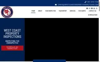 West Coast Property Inspections website