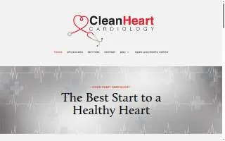 Clean Heart Cardiology of San Bernardino website