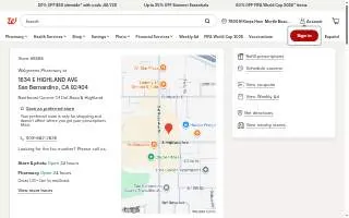 Walgreens Pharmacy of San Bernardino website