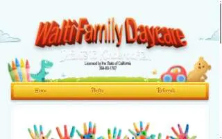 Walti Family Daycare - San Bernardino Childcare website