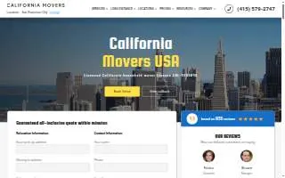 California Movers USA South San Francisco website