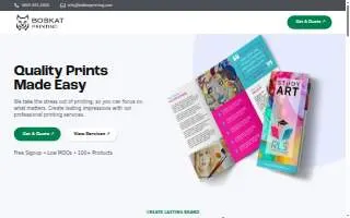 Bobkat Printing website