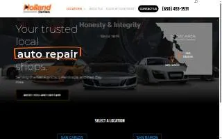 Holland Car Care - San Carlos website