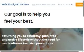 Perfectly Aligned Chiropractic website