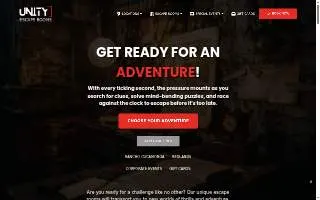 Unity Escape Rooms of San Carlos website