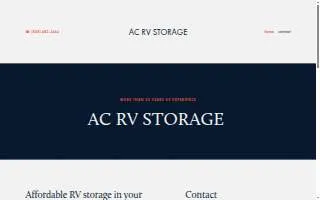 AC RV STORAGE website