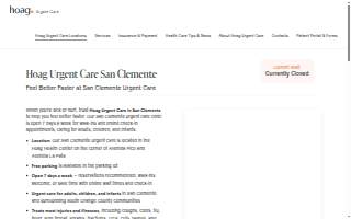 Hoag Urgent Care San Clemente