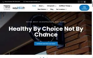Acru Health: Precision Chiropractic website