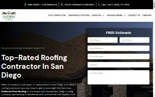 California First Roofing website