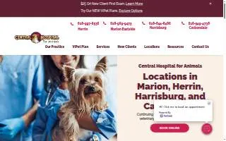 Center Veterinary Clinic and Urgent Care website