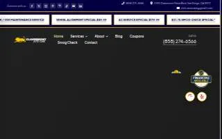 Clairemont Auto Care website