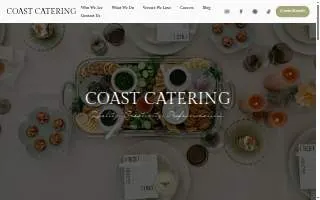 Coast Catering of San Diego website