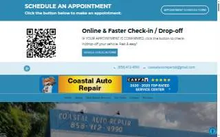 Coastal Auto Repair website
