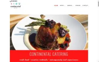 Continental Catering Inc of San Diego website