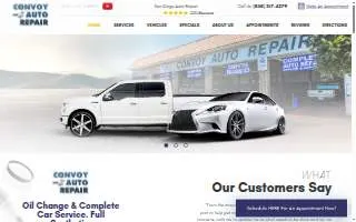 Convoy Auto Repair website