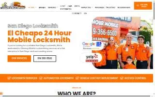 El Cheapo 24 Hour Mobile Locksmith & Road Services of San Diego website