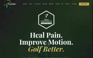 Elite Golf Physical Therapy website