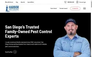 Harbor Pest Control of San Diego website