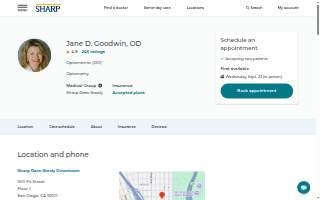 Jane D. Goodwin, OD - Sharp Rees-Stealy Downtown