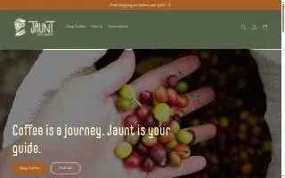 Jaunt Coffee Roasters website